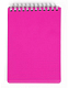 Блокнот "Hatber", 80л, А6, клетка, пластиковая обложка, на гребне, серия "Diamond Neon - Розовый"
