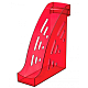 Лоток пластиковый вертикальный для документов А4 "Стамм Торнадо", 300x255x95мм, тонированный, красный