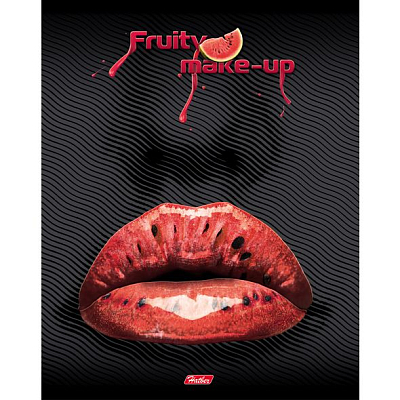 Тетрадь "Hatber", 80л, А5, клетка, 3D лак, ламинация, на скобе, серия "Fruity Make-Up"