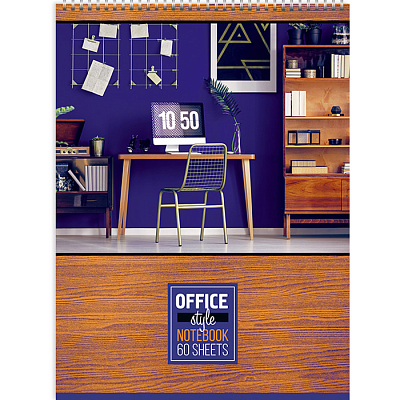 Блокнот "BG", 60л, А5, клетка, на гребне, серия "Office Style"