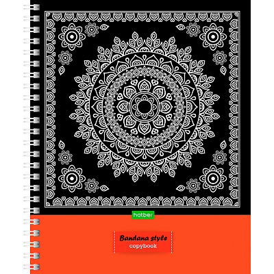 Тетрадь "Hatber Eco", 80л, А5, клетка, на спирали, серия "Bandana Style"