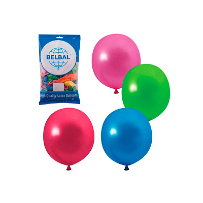 Набор воздушных шаров "Весёлая затея", 30см, 12 цветов металлик ассорти, 50 штук в пакете