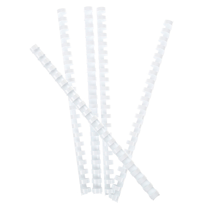 Пружины пластиковые для переплёта "Fellowes", 14мм, 81-100л, белые, 25шт в упаковке