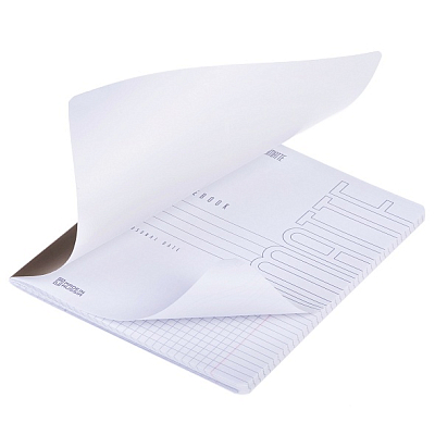 Тетрадь "Hatber", 48л, А5, клетка, ламинация "Soft-Touch", на скобе, серия "SoloMatte - Шоколадный мусс"