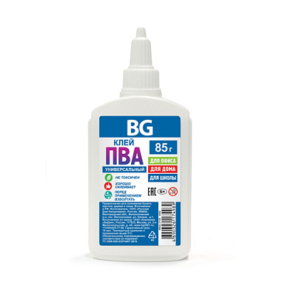 Клей ПВА "BG" 85гр, с дозатором