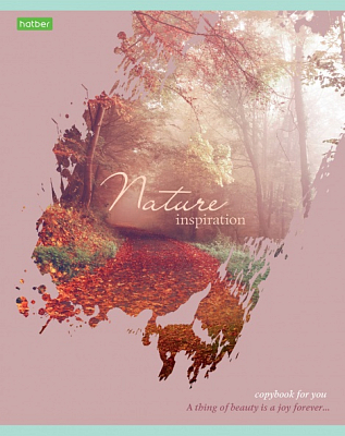 Тетрадь "Hatber Eco", 80л, А5, клетка, на скобе, серия "Nature"
