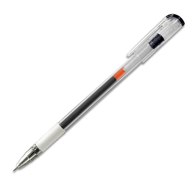 Ручка гелевая "Berlingo Standard", 0,5мм, чёрная, прозрачный корпус, 2шт в блистере