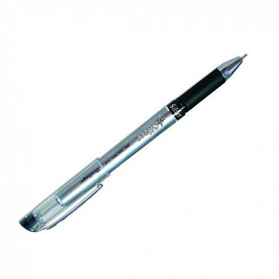 Ручка Berlingo гелевая  SILVER 0,5 мм, (игольчатый пишущий узел), черная