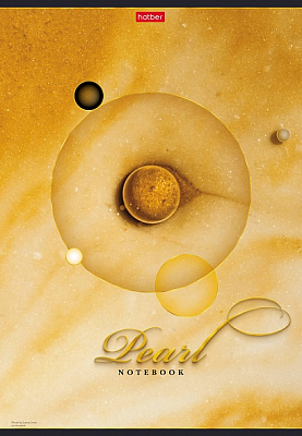 Тетрадь "Hatber", 80л, А4, линия, ламинация, тиснение, на скобе, серия "Pearl"