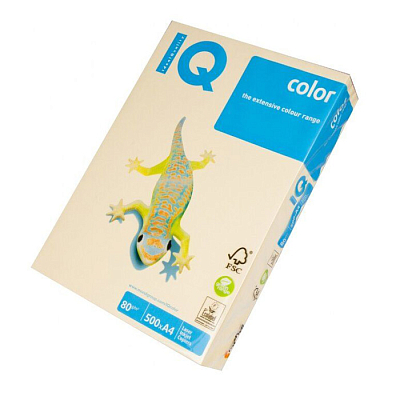 Бумага IQ Color CR20  А4, 80г/м2 500л, кремовый
