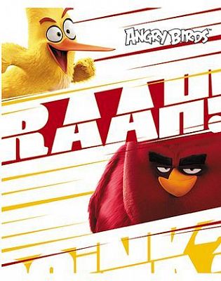 Тетрадь "Hatber", 48л, А5, клетка, лак, на скобе, серия "Angry Birds Movie №3"