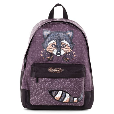 Рюкзак "Hatber", 30x41x13см, полиэстер, 1 отделение, 1 карман, серия "Basic - Raccoon"