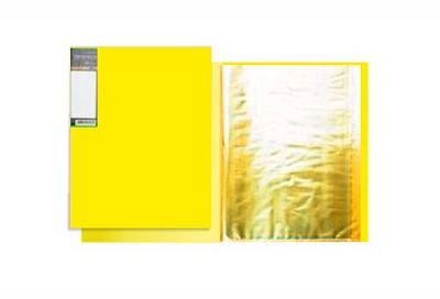 Папка пластиковая "Hatber HD", 40 вкладышей, А4, корешок 21мм, неоново-жёлтая