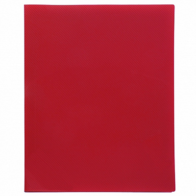 Папка пластиковая "Hatber", А4, на 2-х кольцах, 500мкм, корешок 25мм, серия "Line - Красная"