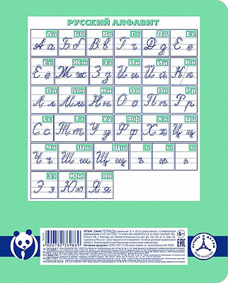 Тетрадь "Hatber Premium", 12л, А5, 80гр/м2, узкая линия, на скобе, серия "Панда - Тетрадь"