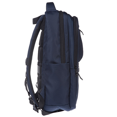 Рюкзак "Hatber", 43х31,5х14,5см, полиэстер, 2 отделения, 4 кармана, USB-выход, нагрудная стяжка, серия "Pro - Navy"