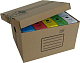 Короб картонный архивный "Kris" АС-12, АС-11, 460х365х265мм, 5 архивных коробов АС-5, 325х260х80мм, съёмная крышка, ассорти