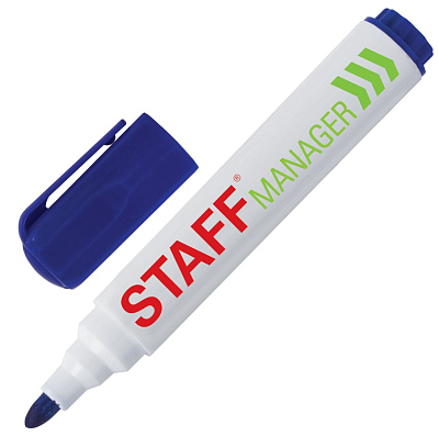 Набор маркеров для доски "Staff Manager WBM-491", 5мм, круглый наконечник, спиртовая основа, 4 цвета, 4шт в упаковке