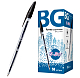 Ручка шариковая "BG B-301", 1,0мм, чёрная, прозрачный корпус