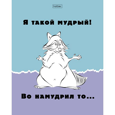 Тетрадь "Hatber Eco", 48л, А5, клетка, на скобе, серия "Еноты"