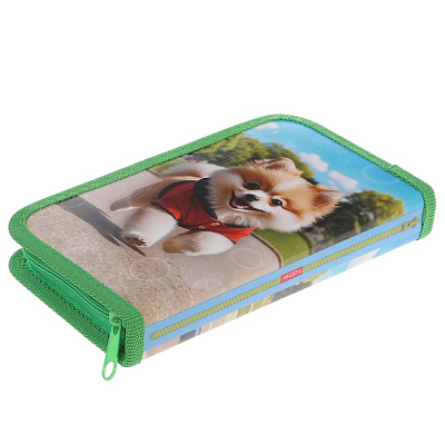 Пенал "Hatber", 190х115мм, 1 отделение, на молнии, ламинация, тиснение, таблица умножения, серия "Весёлая прогулка"