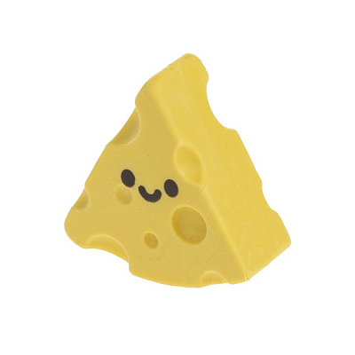 Ластик PVC "Hatber Cheeese", в форме "сыра", жёлтый