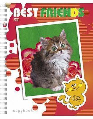 Тетрадь "Hatber VK", 48л, А5, клетка, на гребне, серия "Best Friends"