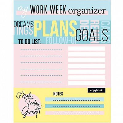 Тетрадь общая "BG", 48л, А5, клетка, на скобе, серия "Work Week"