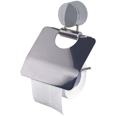 Держатель из нержавеющей стали для туалетной бумаги в рулонах "OfficeClean", хром