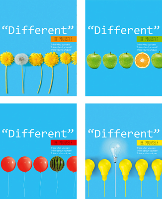 Тетрадь школьная "BG", 48л, А5, клетка, лак, ламинация, на скобе, серия "Different"