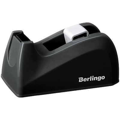 Диспенсер настольный для клейкой канцелярской ленты "Berlingo", ширина ленты до 19мм, чёрный, в картонной упаковке