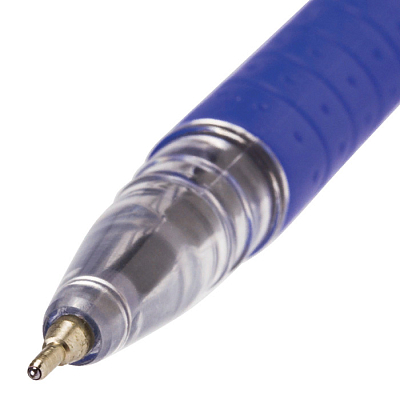 Ручка шариковая "Brauberg Glassy", 0,7мм, синяя, прозрачный корпус