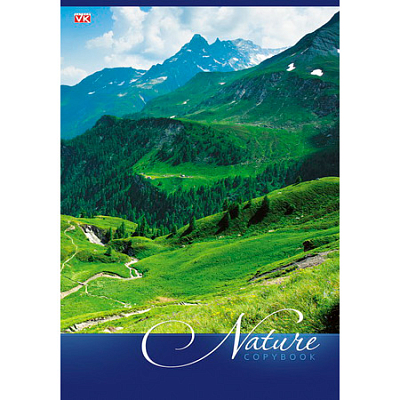Тетрадь "Hatber Eco", 80л, А4, клетка, на скобе, серия "Nature"