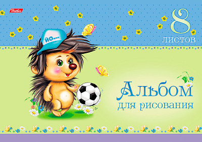 Альбом для рисования "Hatber", 8л, А4, на скобе, серия "Лохматики"