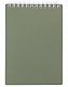 Блокнот "Hatber", 80л, А6, клетка, пластиковая обложка, на гребне, серия "Metallic Тёмно-зелёный"