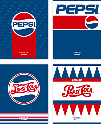 Тетрадь общая "BG", 80л, А5, клетка, на скобе, серия "Pepsi"