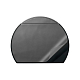 Настольное пластиковое покрытие "Durable", 65x52см, полукруглое, прозрачный верхний слой, чёрное