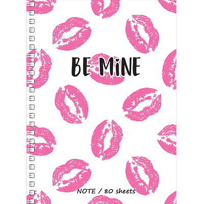 Записная книжка "BG", 80л, А6, клетка, ламинация, твёрдая обложка, на гребне, серия "Будь моим"
