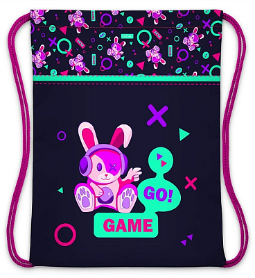 Мешок для обуви "Hatber", 33х42см, 1 отделение, серия "Кибер-зайка"