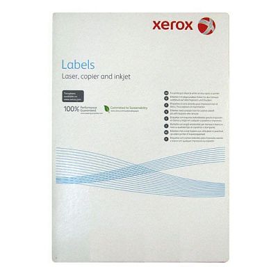 Этикетки на 30, А4, 70x29.7мм, 100л, прямоугольные края, белые Xerox