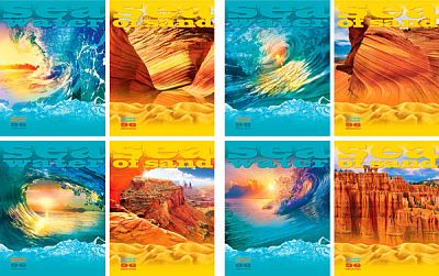 Тетрадь общая "BG", 96л, А5, клетка, двойная обложка, на спирали, серия "Море и песок"