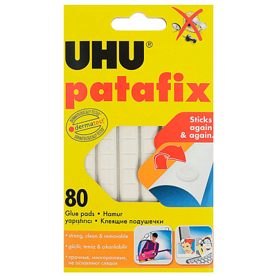 Клеящие подушечки UHU Patafic белые 80шт