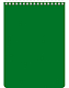 Блокнот "Hatber", 60л, А5, клетка, на гребне, серия "Зелёный"