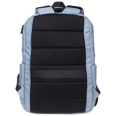 Рюкзак "Hatber", 43х31,5х14,5см, полиэстер, 2 отделения, 4 кармана, USB-выход, нагрудная стяжка, серия "Pro - Blue Rain"