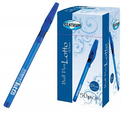 Ручка шариковая "Centrum Lotto", 0,5мм, синяя, синий корпус