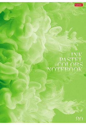 Тетрадь "Hatber", 80л, А4, линия, ламинация, на скобе, серия "Нежный флёр"