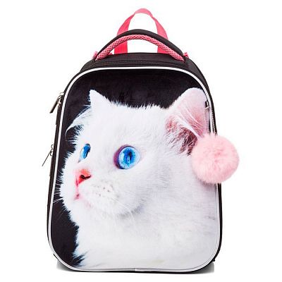 Рюкзак "Hatber", 37x29x17см, EVA-материал, 2 отделения, серия "Ergonomic - Пушистый котик"