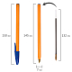 Ручка шариковая "Basic Orange BP-01", 1мм, синяя, оранжевый корпус