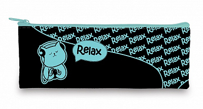 Пенал "Hatber", 195х75мм, мягкий, на молнии, серия "Relax"