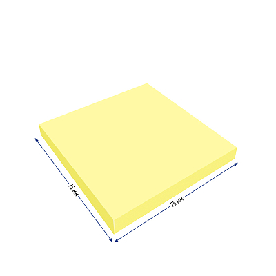 Бумага для заметок "Berlingo Ultra Sticky", 75x75мм, 80л, жёлтая, неоновая, клеевой край, в плёнке